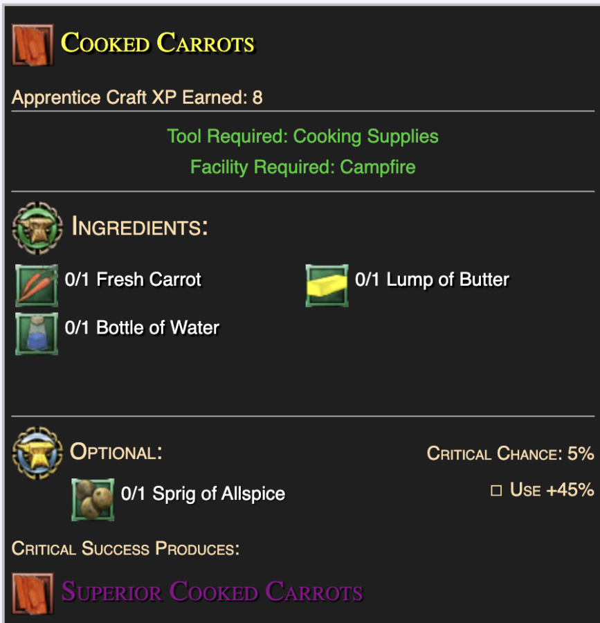 Cooked Carrots: The Lord of the Rings Online – Clearly Delicious